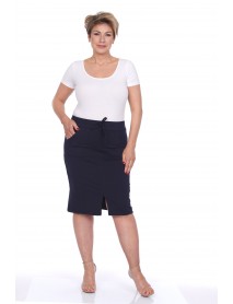 ZENTEX - čIERNA BAVNENá SUKňA PRE MOLETKY - 4XL  - s vreckami