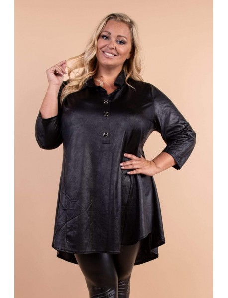 ZENTEX - ITALY  JEMNÁ ELEGANTNÁ ČIERNA BLÚZKA
