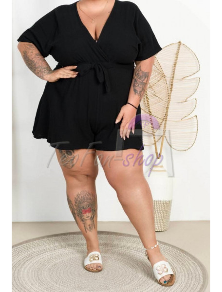 LETNÝ TENKÝ BAVLNENÝ OVERAL OVERSIZE - UNI vhodné pre 44/50 veľkosť - čierna LETNÝ TENKÝ BAVLNENÝ OVERAL OVERSIZE - UNI vhodné pre 44/50 veľkosť - čierna