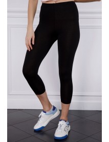 ČIERNE ELASTICKÉ LEGÍNY HIS COLLECTIONS  PRE MOLETKY s vysokým pásom - XL/4XL