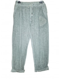LETNÉ TENKÉ NOHAVICE OVERSIZE  s vreckami -  ITALY 