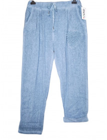 LETNÉ TENKÉ NOHAVICE OVERSIZE  s vreckami -  ITALY 