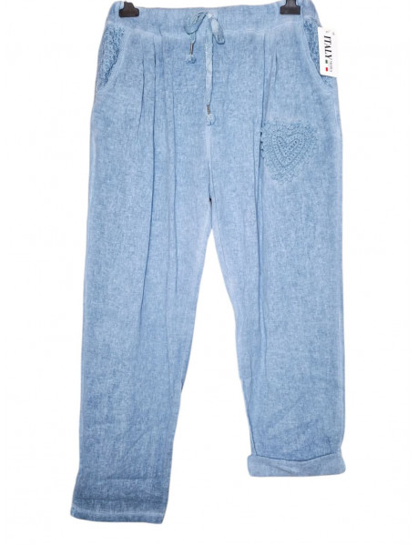 LETNÉ TENKÉ NOHAVICE OVERSIZE  s vreckami -  ITALY 