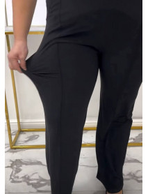 SUPER ELASTICKÉ -   SUPER POHODLNÉ   ELEGANTNÉ ČIERNE NOHAVICE  pre moletky