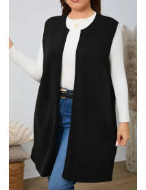 TENKÁ ČIERNA ELEGANTNÁ  VESTA PRE MOLETKY