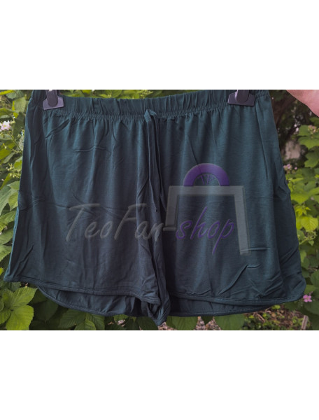 JEMNÉ DÁMSKE KRÁTKE PYŽAMO - TMAVOZELENÁ SÚPRAVA PRE MOLETKY - BETTY FASHION JEMNÉ DÁMSKE KRÁTKE PYŽAMO - TMAVOZELENÁ SÚPRAVA PRE MOLETKY - BETTY FASHION