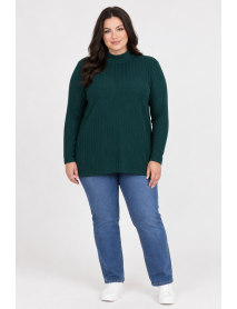 TMAVOZELENÝ ELASTICKÝ POLOROLÁK  AJ PRE MOLETKY - WOMANARY - 3XL