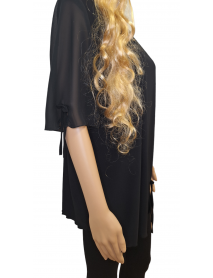 ČIERNA VEĽKÁ ELEGANTNÁ BLÚZKA PRE MOLETKY -  veľkosť  3XL