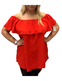 VEĽKÁ OVERSIZE BLÚZKA PRE MOLETKY - červená - ITALY