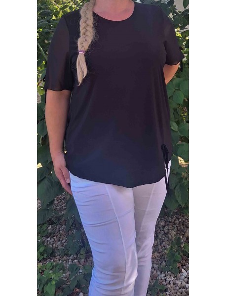 ČIERNA VEĽKÁ ELEGANTNÁ BLÚZKA PRE MOLETKY