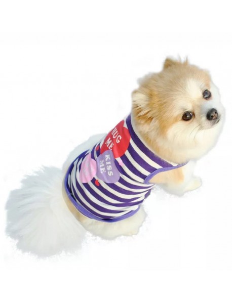 pre psov a mačky / na leto pruhovaná vesta - fialová