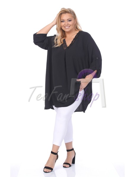 WOMANARY EXTRA SIZE  - VEĽKÁ OVERSIZE - LETNÁ BLÚZKA PRE MOLETKY - zelená