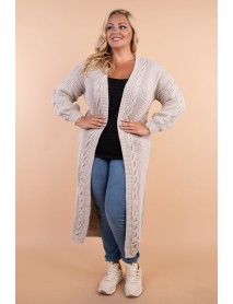 Dlhý kardigánový OVERSIZE sveter PRE MOILETKY -  čierna / tmavozelená / béžová