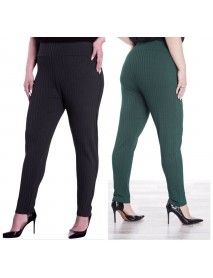 ZENTEX BAVLNENÉ ELAST7CKÉ  ČIERNE LEGÍNY PRE MOLETKY - S VYSOKÝM PÁSOM - 3XL