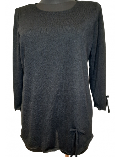 ČIERNA TEPLEJŠIA BLÚZKA PRE MOLETKY - MAGWA - L/4XL