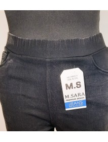 M.SARA JEANS - ČIERNE PUSH - UP  elastické RIFLE aj pre moletky -  guma - pás
