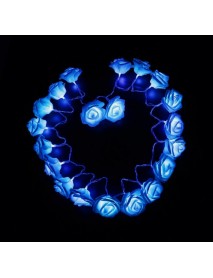 20 LED ružových kvetov / Rozprávkové / svadobné / záhradné párty / dekorácie domov   - modrá