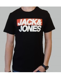 PÁNSKE BAVLNENÉ  TRIČKO JACK & JONES - FARBA ČIERNA - veľkosť S