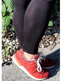 ČIERNE LEGINY S KAMIENKAMI PRE MOLETKY - DATELLA / PÁS - GUMA - 4XL